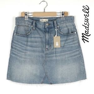 Madewell NWT Rigid Denim A-Line jean Skirt size 29